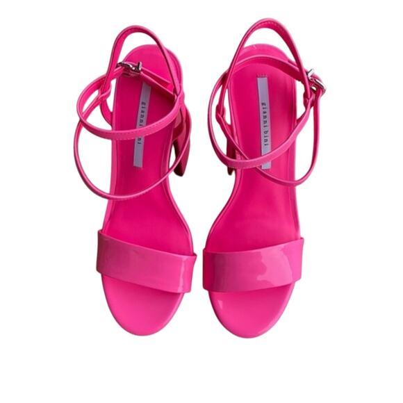 Gianni Bini Pink Strappy Platform Heels size 10 feminine Barbie barbiecore flirt - Picture 1 of 11